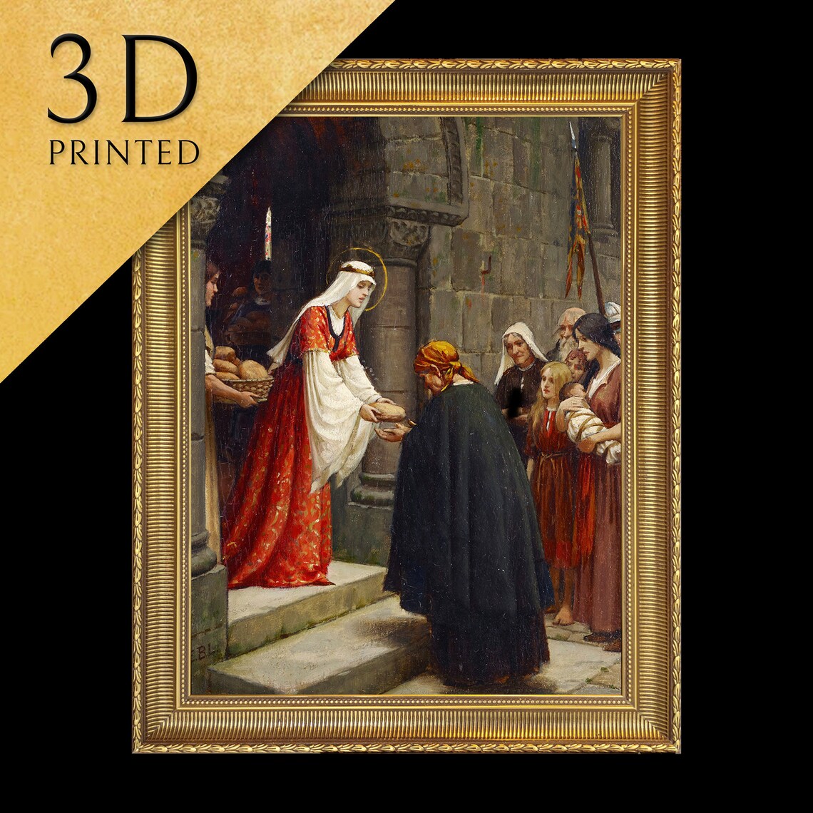 Edmund Blair Leighton The Charity Giving Bread Medieval Scene Poster