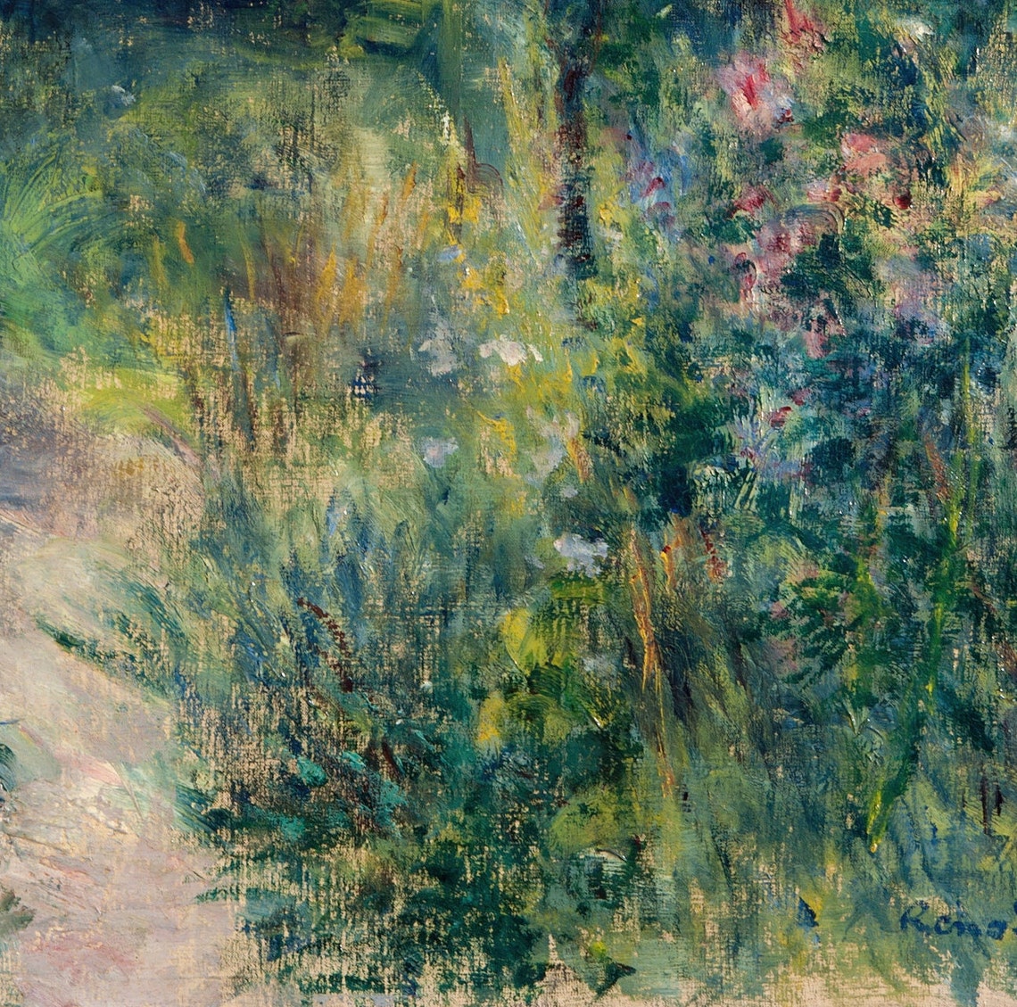 Renoir Sunlit Garden Path Through the Lush Green Foliage Poster - Image 2