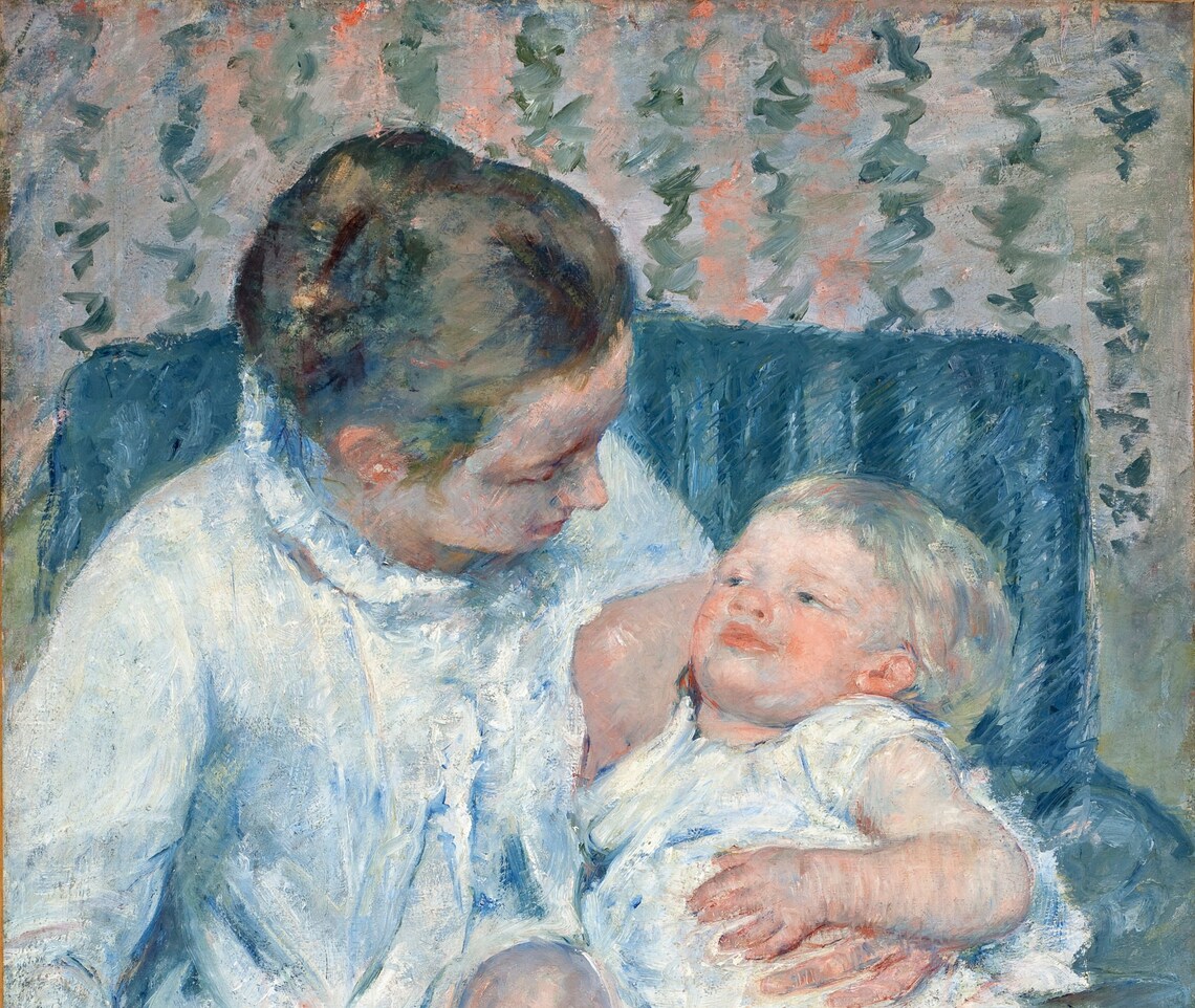 Mary Cassatt Tender 1890 Portrait of a Mother and Child Art Poster - Image 3