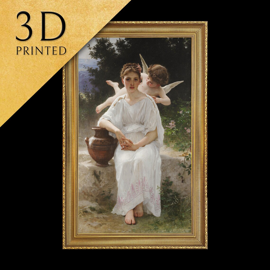 William Adolphe Bouguereau Classic Whisperings of Love Poster
