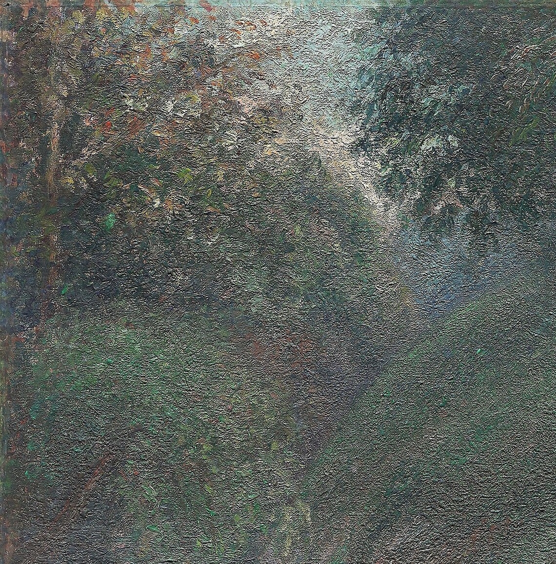 Camille Pissarro Woman Bathing Feet in Brook Stream Textured Print - Image 3