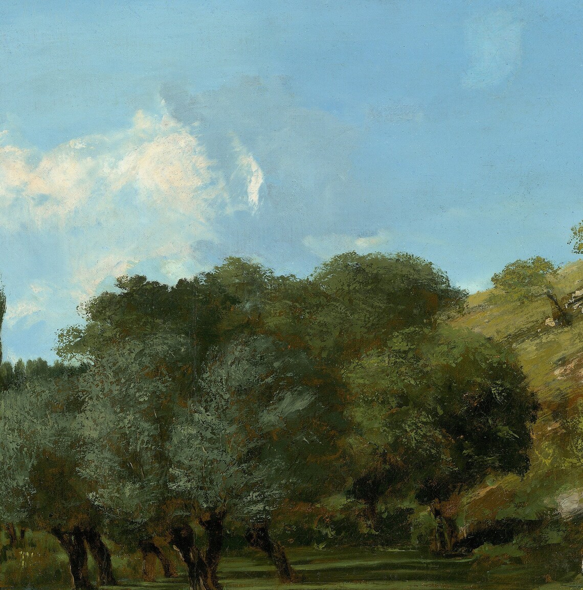Gustave Courbet La Bretonnerie Meadow Stream Grove Landscape Poster - Image 3
