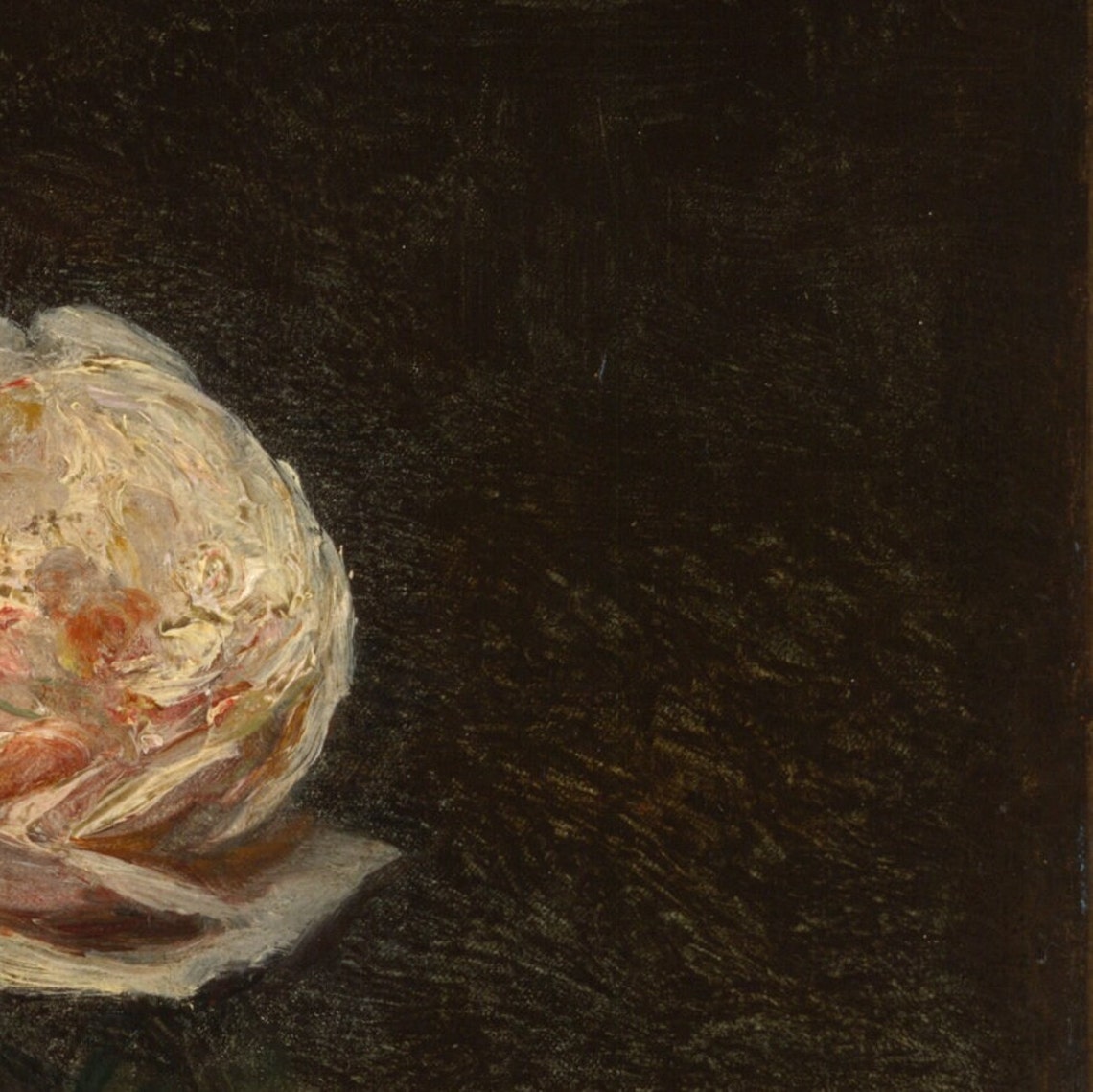 Henri Fantin Latour White Roses Glass Vase Still Life Poster - Image 3