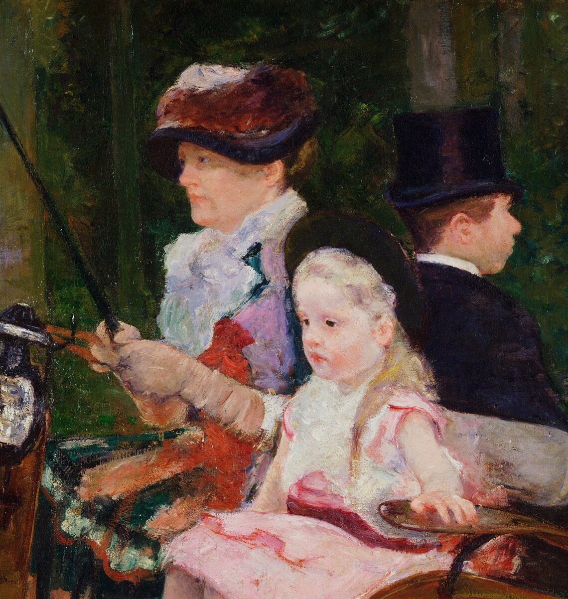 Mary Cassatt Lady Driving a Horse Drawn Carriage Vintage Art Poster - Image 3