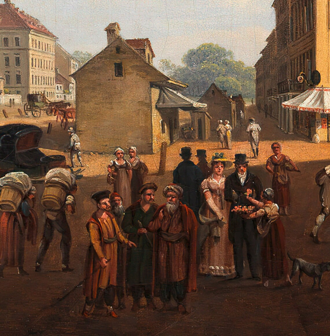 Scheyerer Die Jagerzeile Old Vienna Street Historic Scene Poster - Image 3