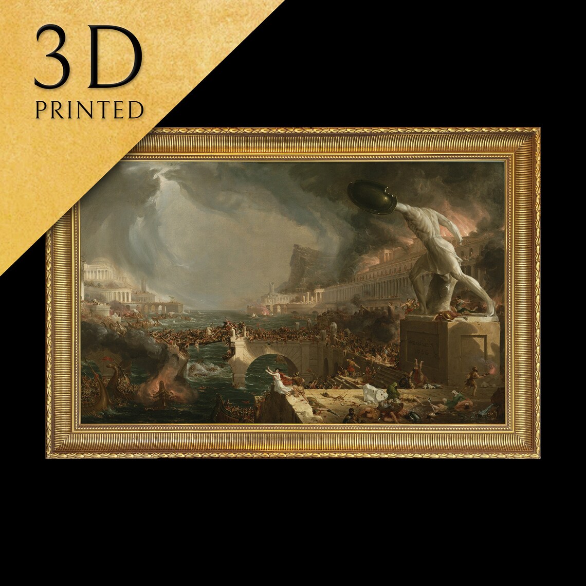 The Course Of Empire Destruction, Thomas Cole Art Print
