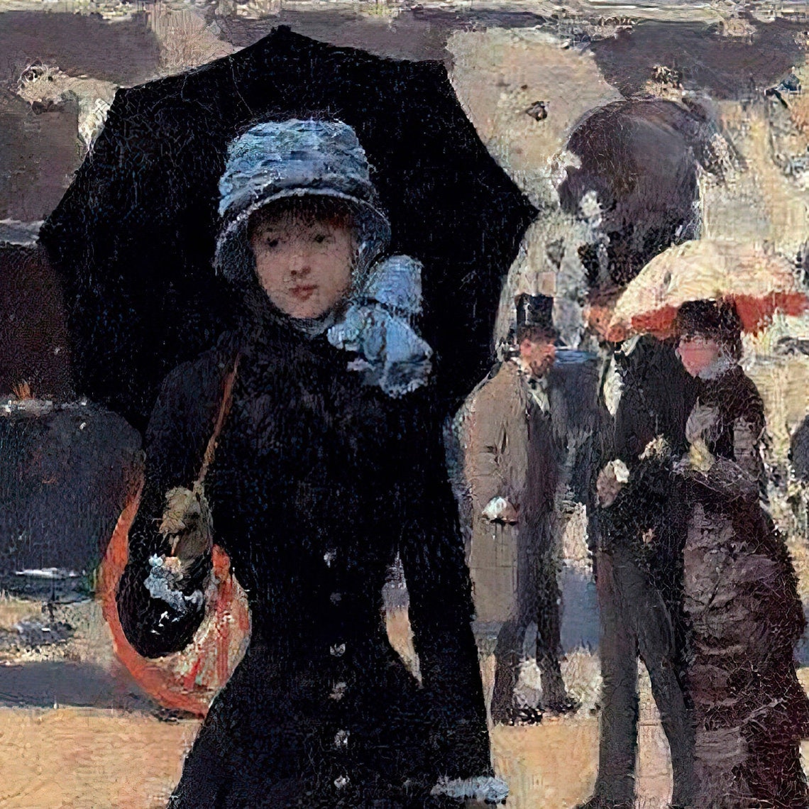 Jean Beraud Paris Opera Elegant Woman Parasol Street Scene Poster - Image 3