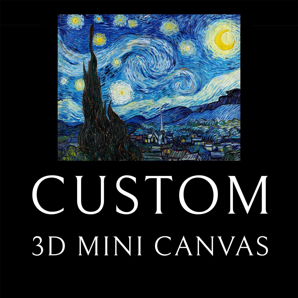 Custom 3D Mini Canvas Personalized Miniature Art Gift Poster