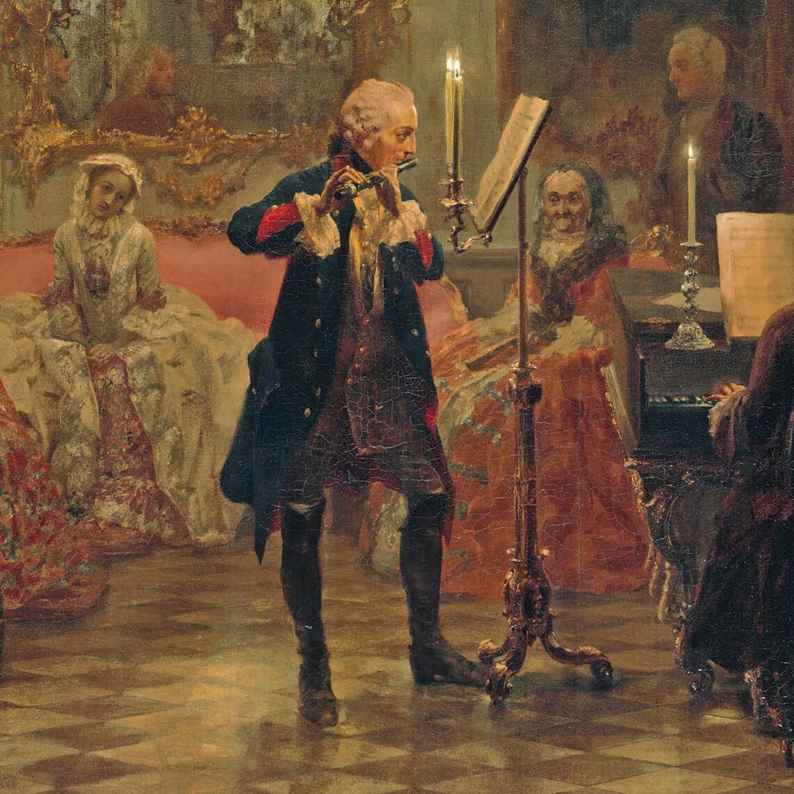 Flute Concert by Adolph Menzel, Music Art Print - Image 2