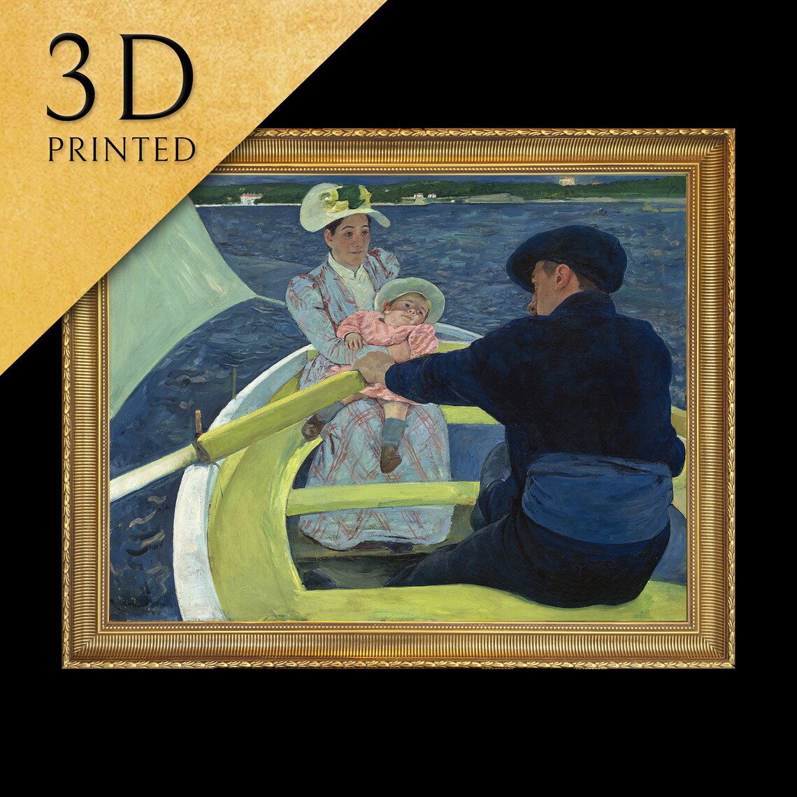 Mary Cassatt The Boating Party Family Sailboat Water Scene Poster