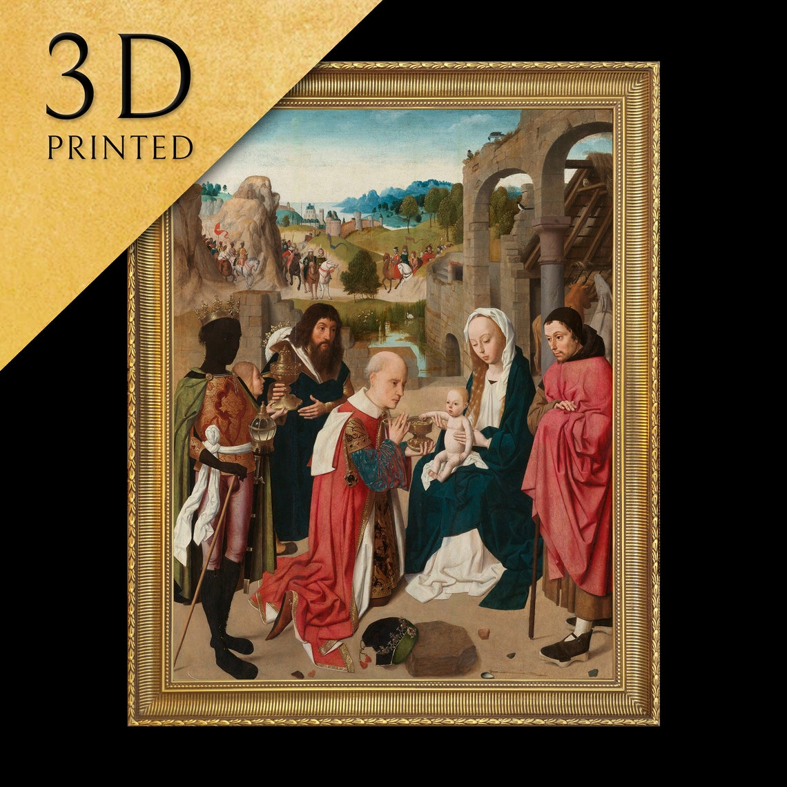 Adoration of the Magi Three Kings Nativity Old Master Religious Print