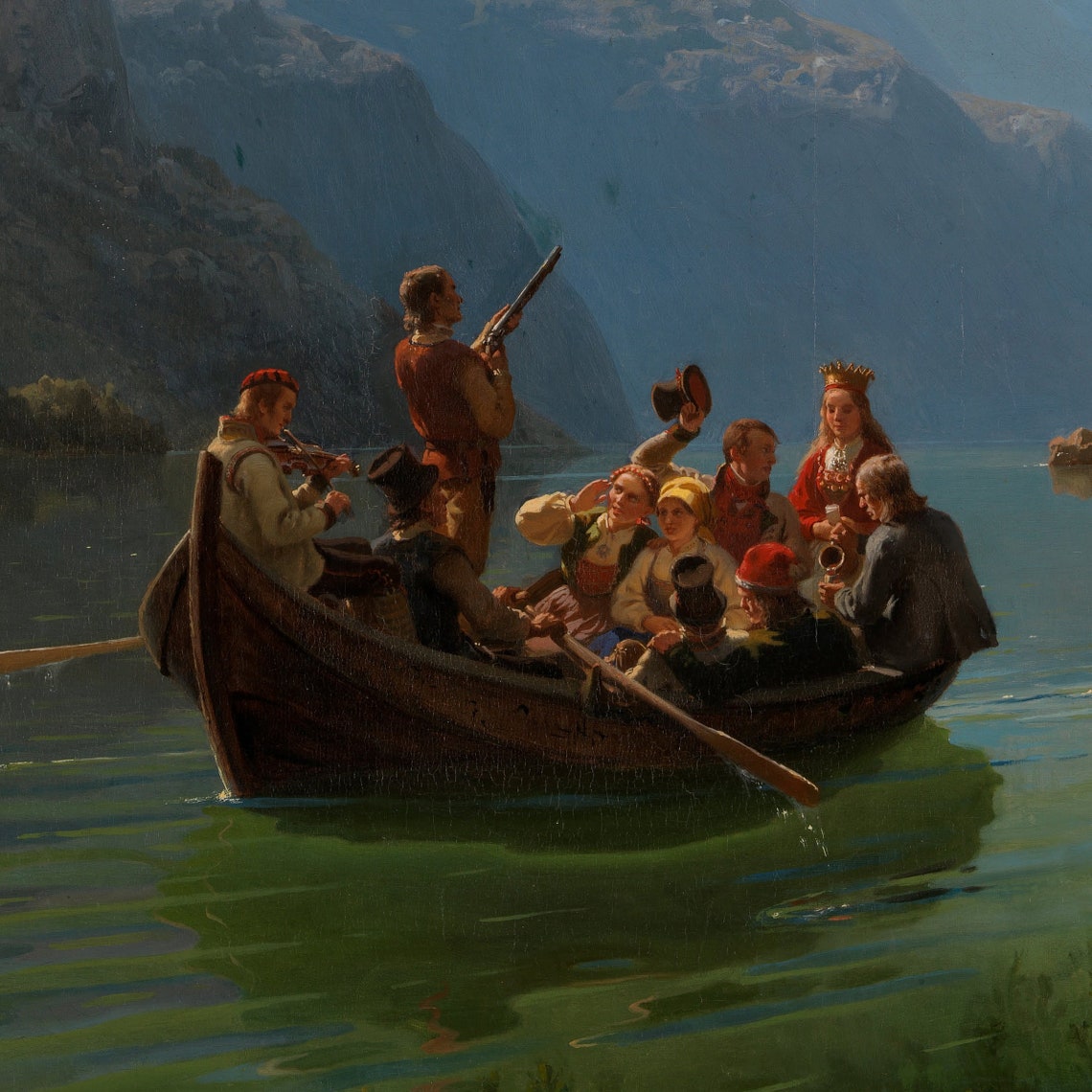 Famous Gude Tidemand Bridal Procession Hardangerfjord Norway Print - Image 2
