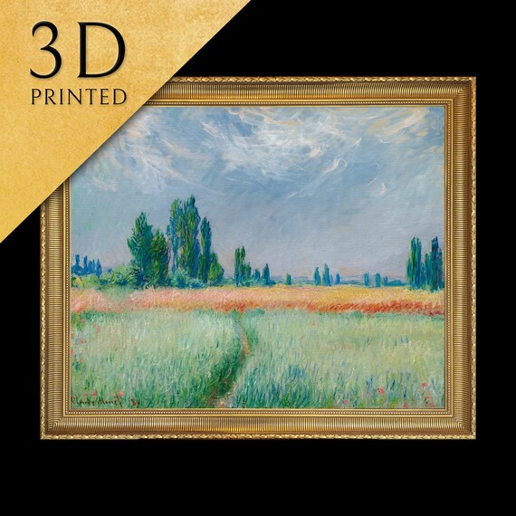Champ De Ble By Claude Monet 3d Printed With Texture And Brush Strokes Looks Like Original Oil Painting