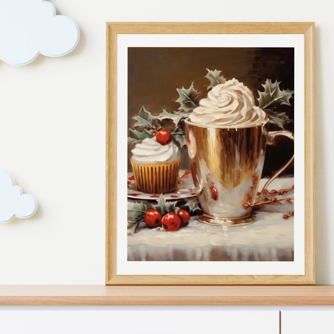 Christmas Hot Chocolate With Whipped Cream And Cupcake Poster - Image 5