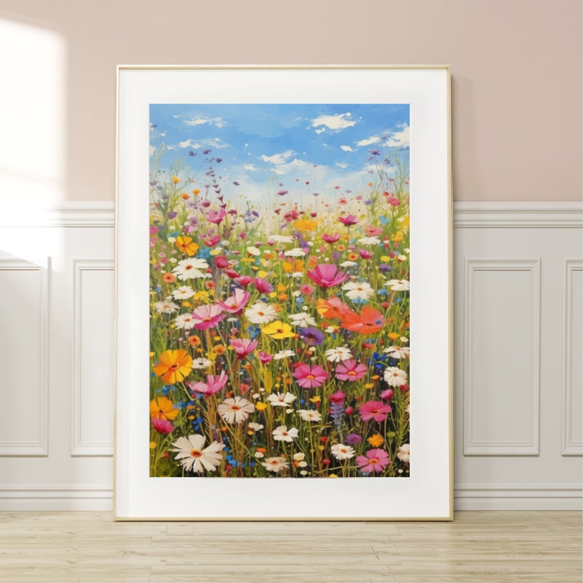 Colorful Wildflower Meadow Bright Summer Floral Field Poster
