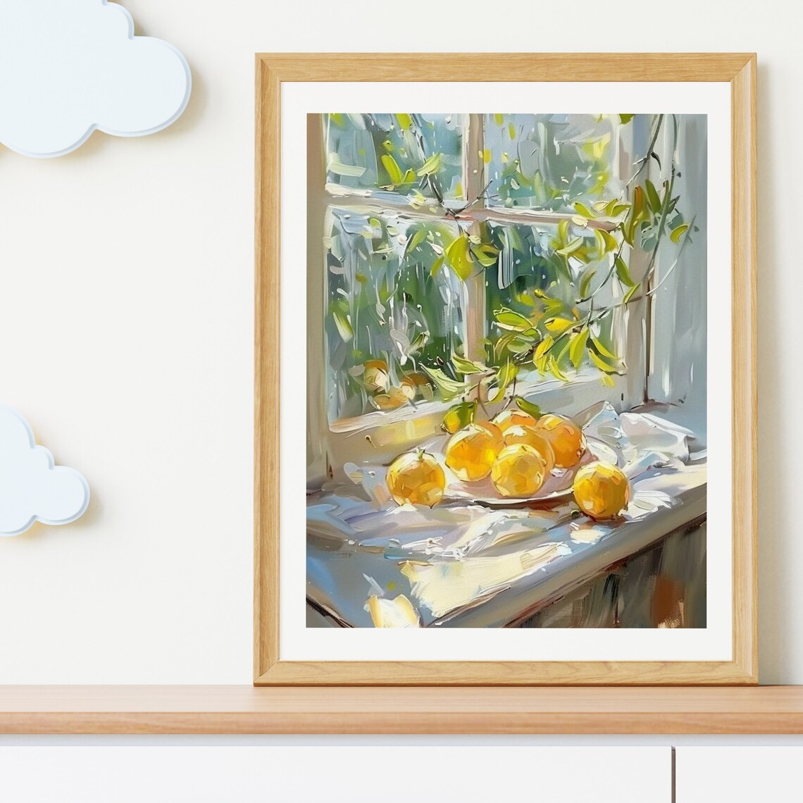 Lemon Still Life Painting Fruit Art Print, Vintage Farmhouse - Image 5
