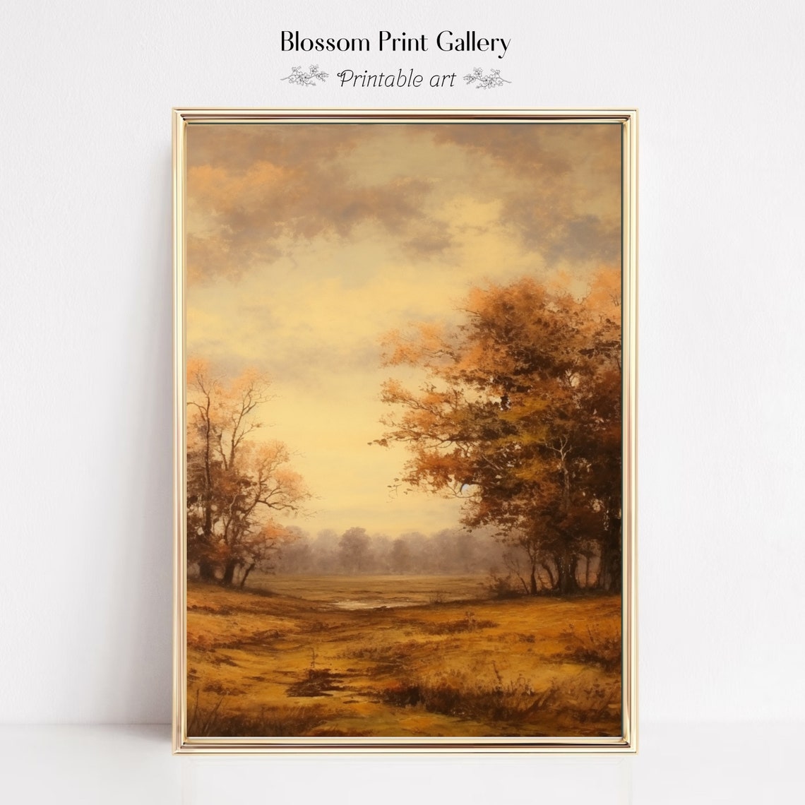 Vintage Autumn Landscape Fall Forest Poster Rustic Fall Decor Moody Landscape Wall Art Autumn 167 - Image 4