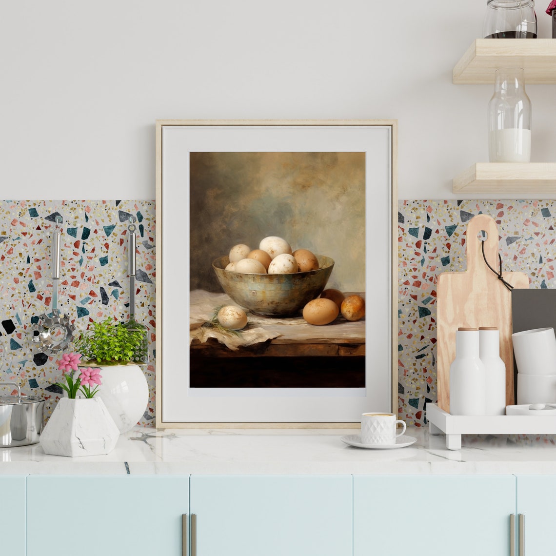 Farmhouse Eggs Vintage Kitchen Art Print - Image 3