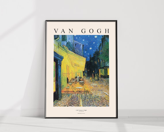 Van Gogh Poster Print Cafe Terrace At Night Famous Painters Poster Van Gogh Wall Art