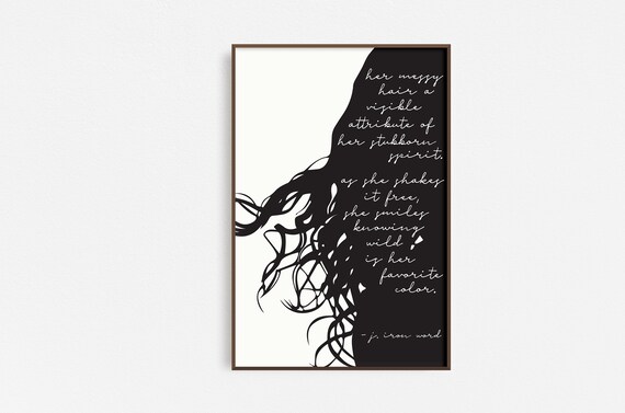 Wild Is Her Favorite Color J Iron Word Woman Silhouette Poem Poster