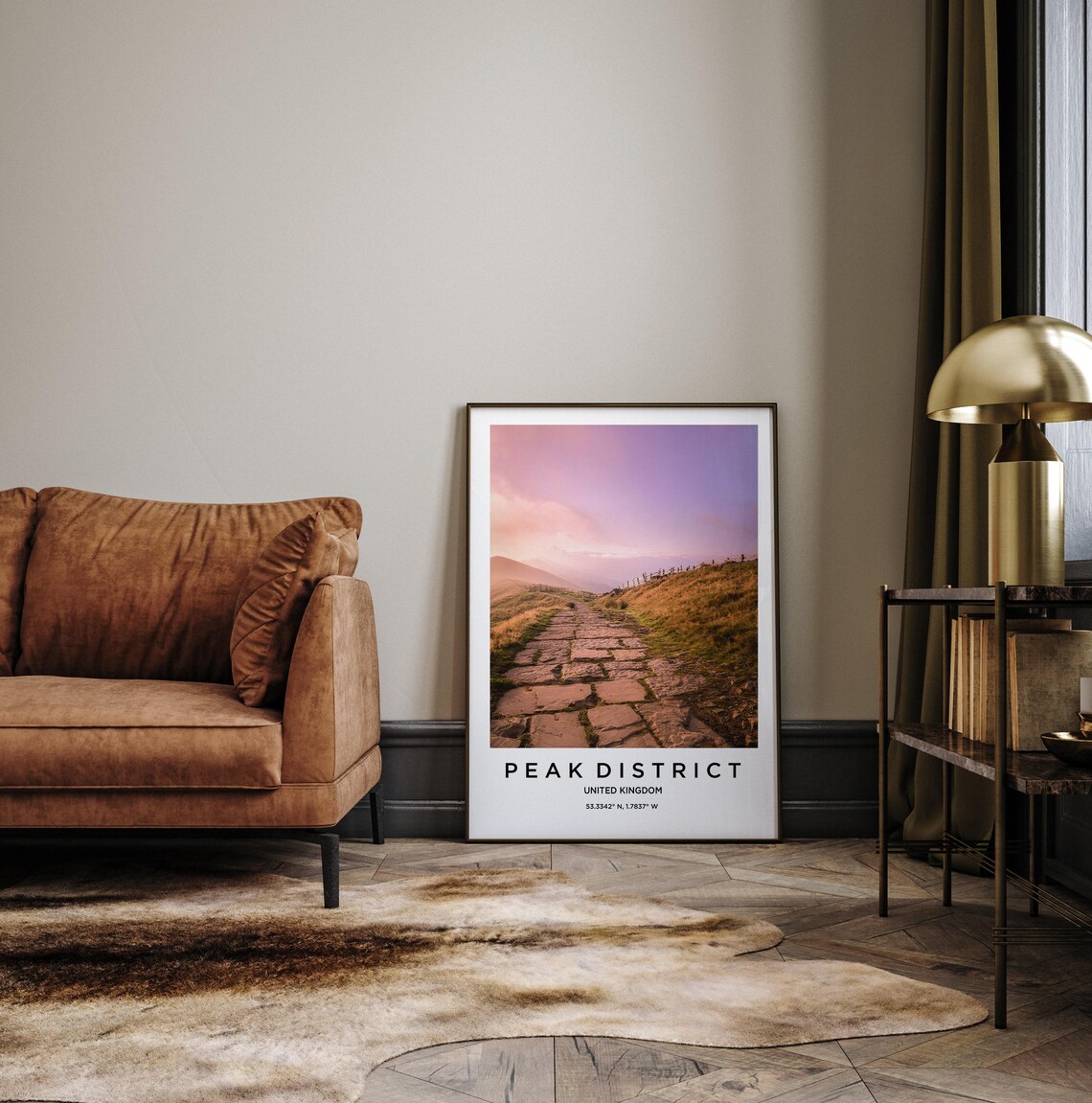 Peak District Travel Poster, Peak District Map - Image 2