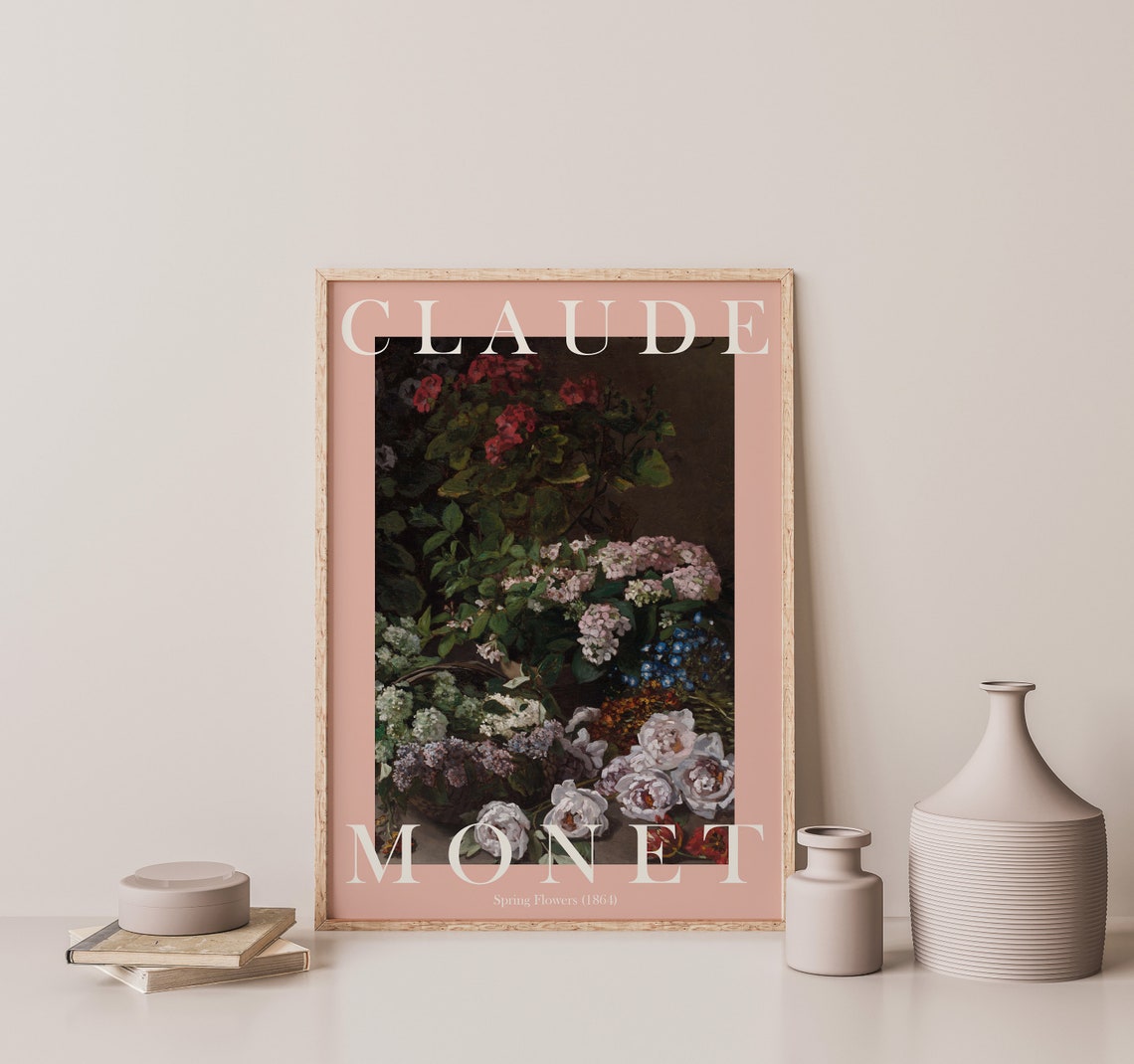 Claude Monet Spring Flowers 1864 Blossom Bouquet Still Life Poster - Image 2