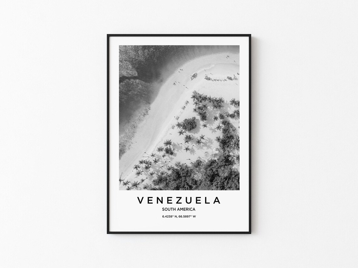 Venezuela Art Venezuela Print Venezuela Poster Venezuela Art Venezuela Photo Venezuela Map Venezuela Painting Venezuela Travel