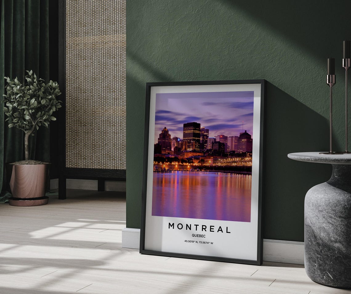 Montreal Art Montreal Print Montreal Poster Montreal Art Montreal Photo Montreal Map Montreal Painting Montreal Travel - Image 2