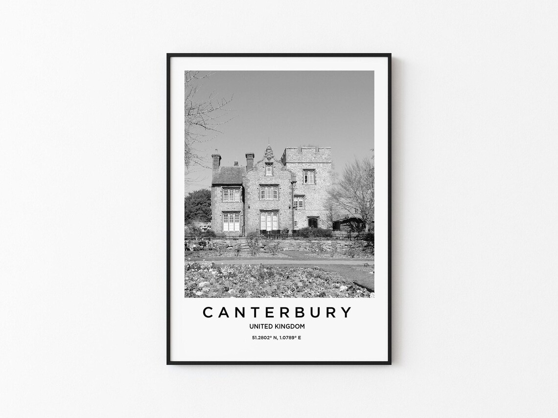 Canterbury Travel Poster, Canterbury Map
