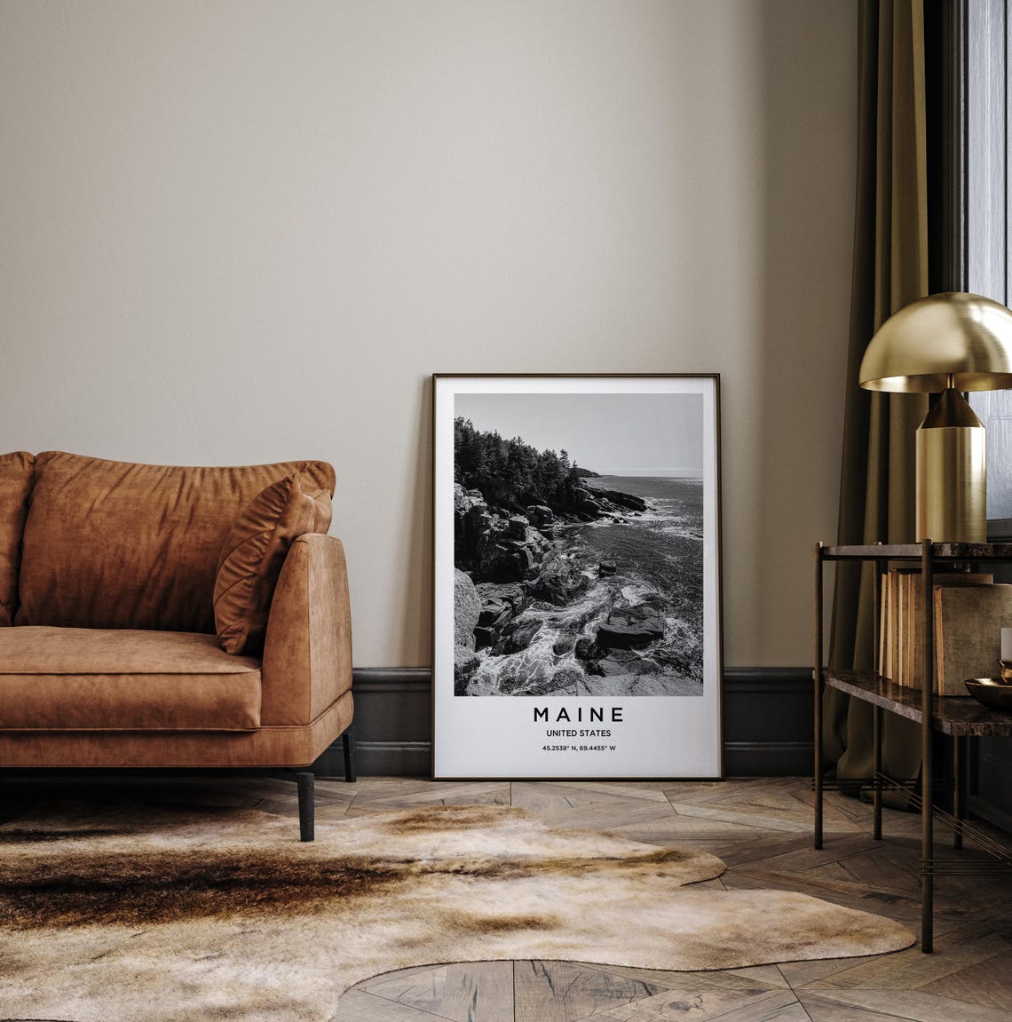 Maine Art Maine Print Maine Poster Maine Art Maine Photo Maine Map Maine Painting Maine Travel - Image 3