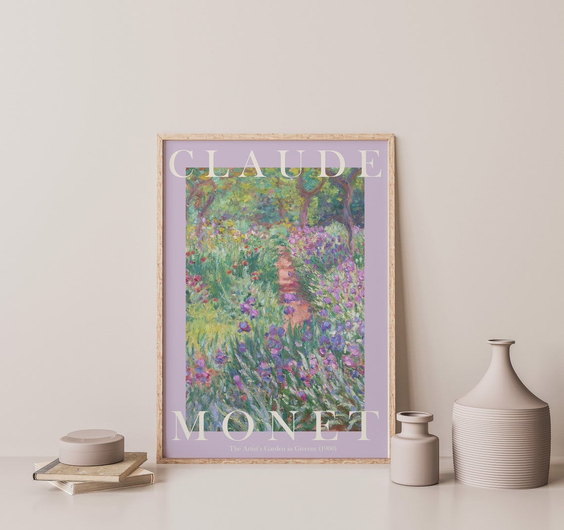 Claude Monet The Artists Garden In Giverny 1900 Iris Path Poster - Image 2