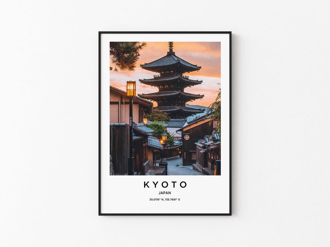 Kyoto Art Kyoto Print Kyoto Poster Kyoto Art Kyoto Photo Kyoto Map Kyoto Painting Kyoto Travel