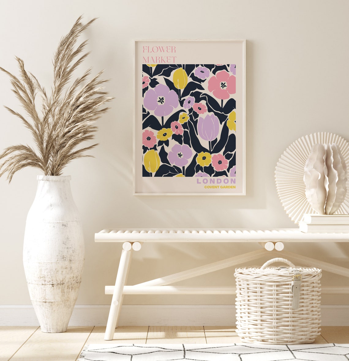 Covent Garden Poster Covent Garden Wall Art Covent Garden Personalised Travel Poster Covent Garden Flower Market Print Floral Wall - Image 3