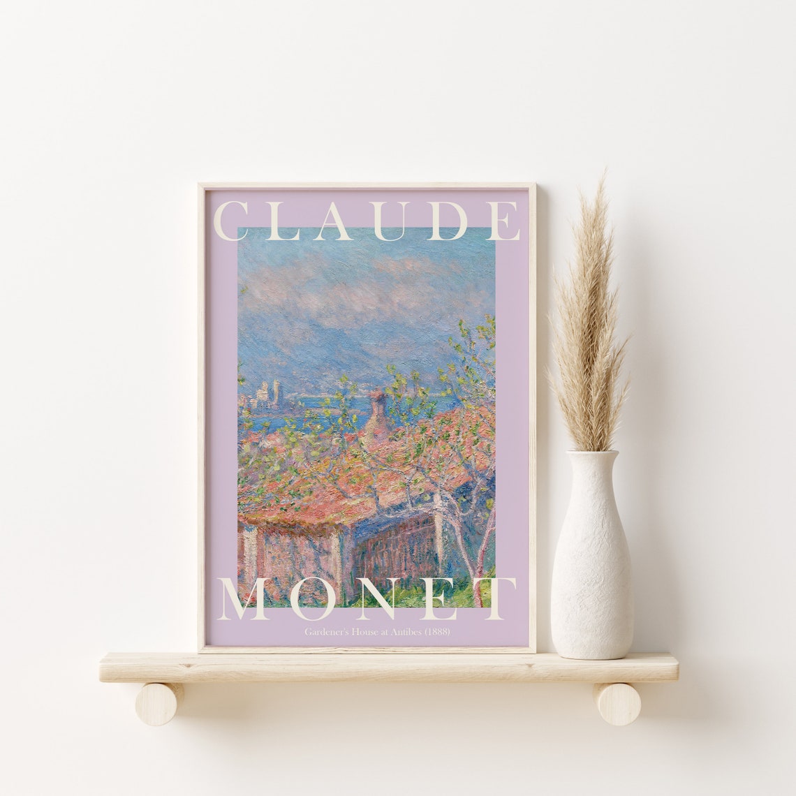 Claude Monet Gardeners House At Antibes 1888 Mediterranean View Poster - Image 2