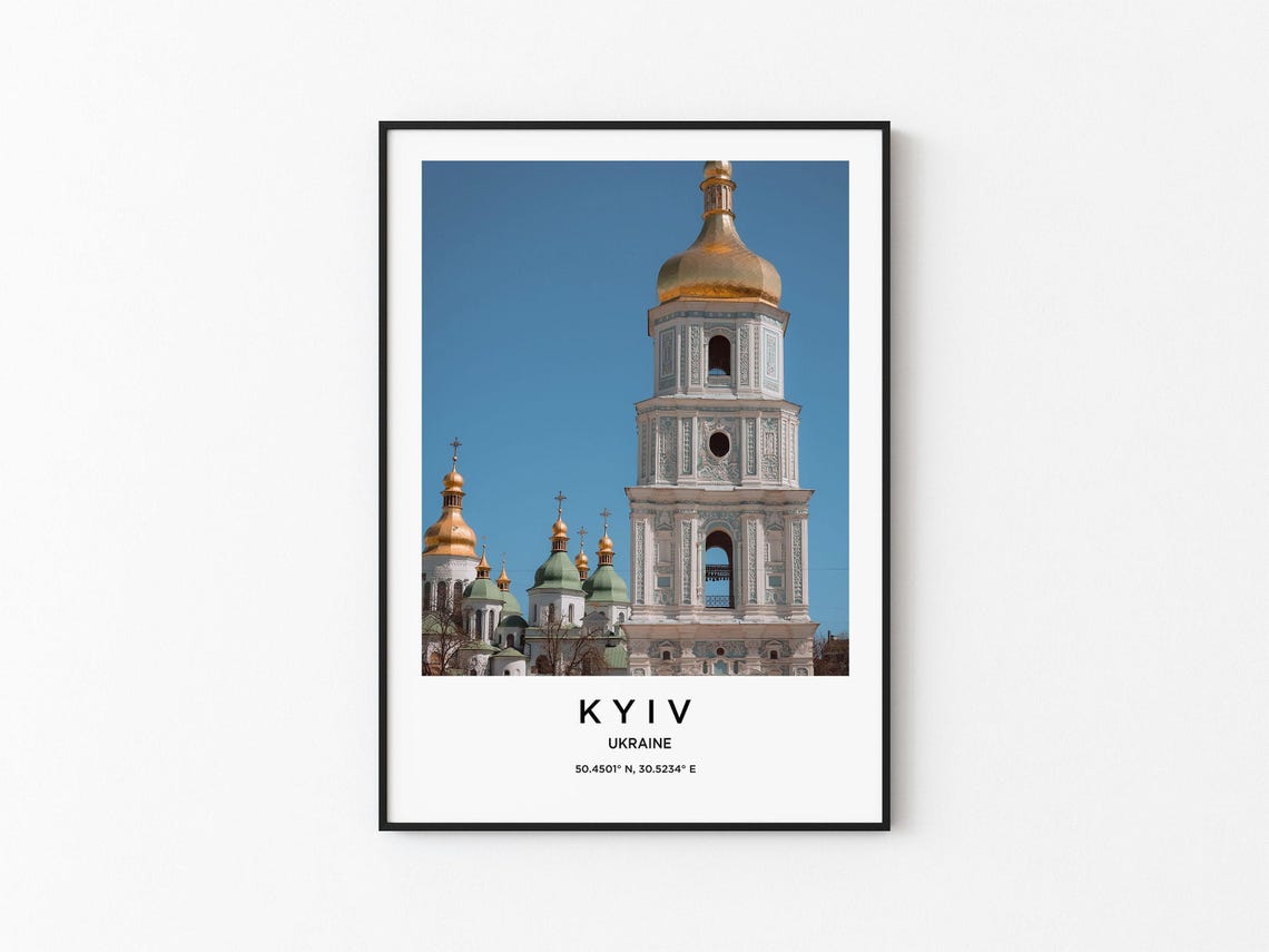 Kyiv Ukraine Golden Domed Saint Sophia Cathedral Towers Poster
