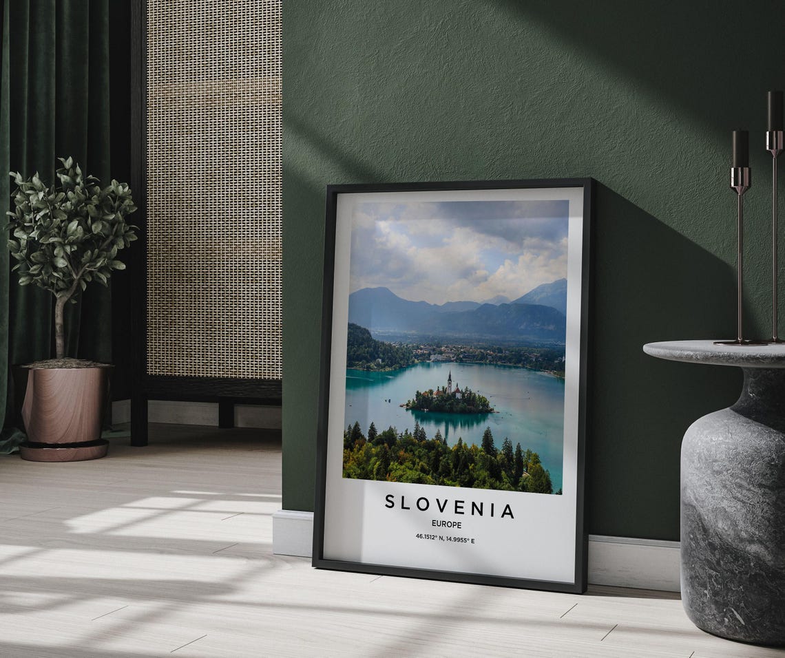 Slovenia Art Slovenia Print Slovenia Poster Slovenia Art Slovenia Photo Slovenia Map Slovenia Painting Slovenia Travel - Image 2