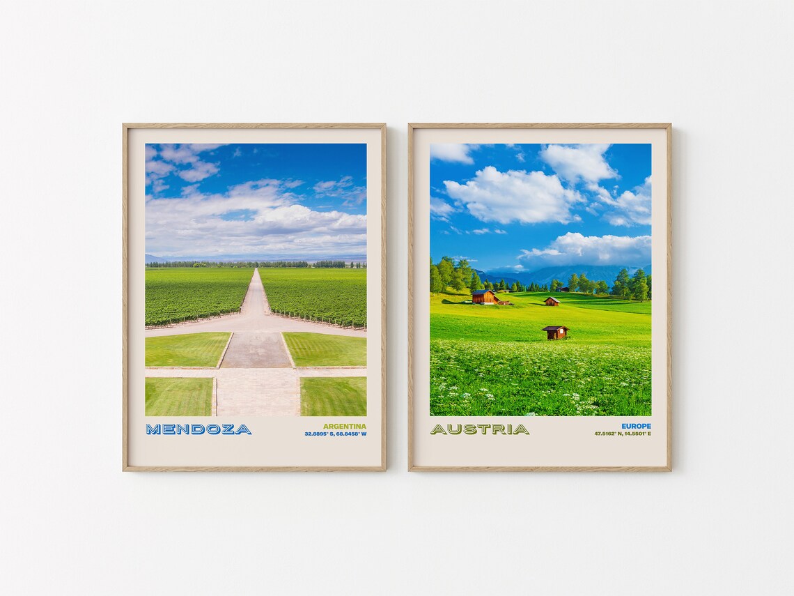 Mendoza Travel Poster Mendoza Print Mendoza Photo Print Mendoza Wall Decor Mendoza Travel Art Argentina Picture Mendoza 3 - Image 2