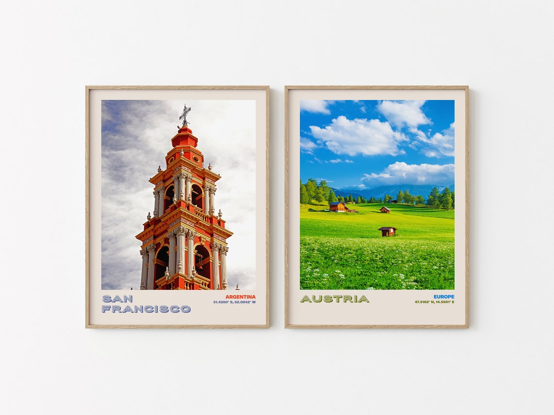 San Francisco Argentina Red Colonial Church Bell Tower Poster - Image 2