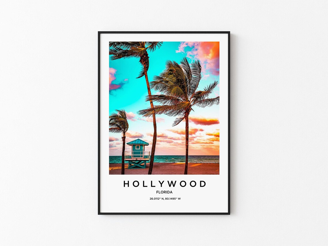Hollywood Art Hollywood Print Hollywood Poster Hollywood Art Hollywood Photo Hollywood Map Hollywood Painting