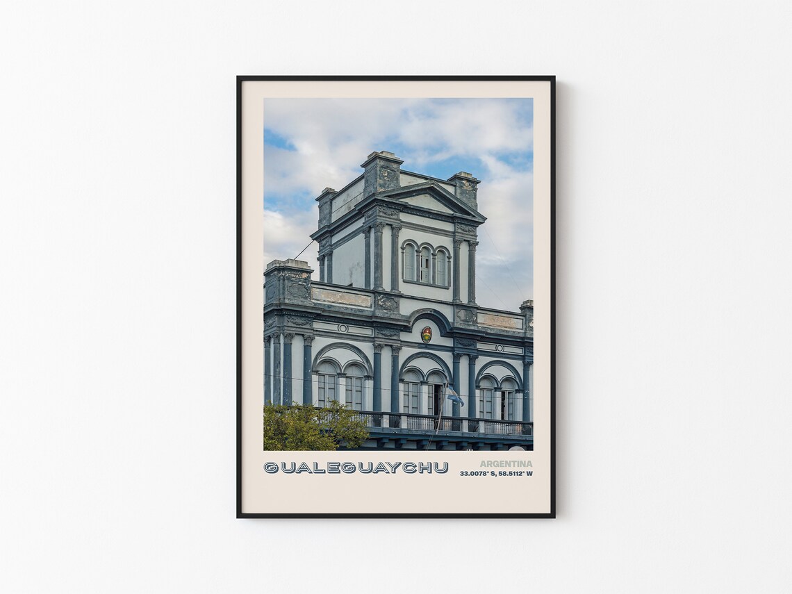 Gualeguaychu Argentina Historic Colonial Building Facade Travel Poster - Image 3
