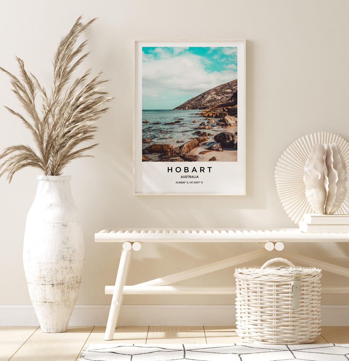 Hobart Australia Rocky Tasmanian Beach Clear Water Photography Poster - Image 3