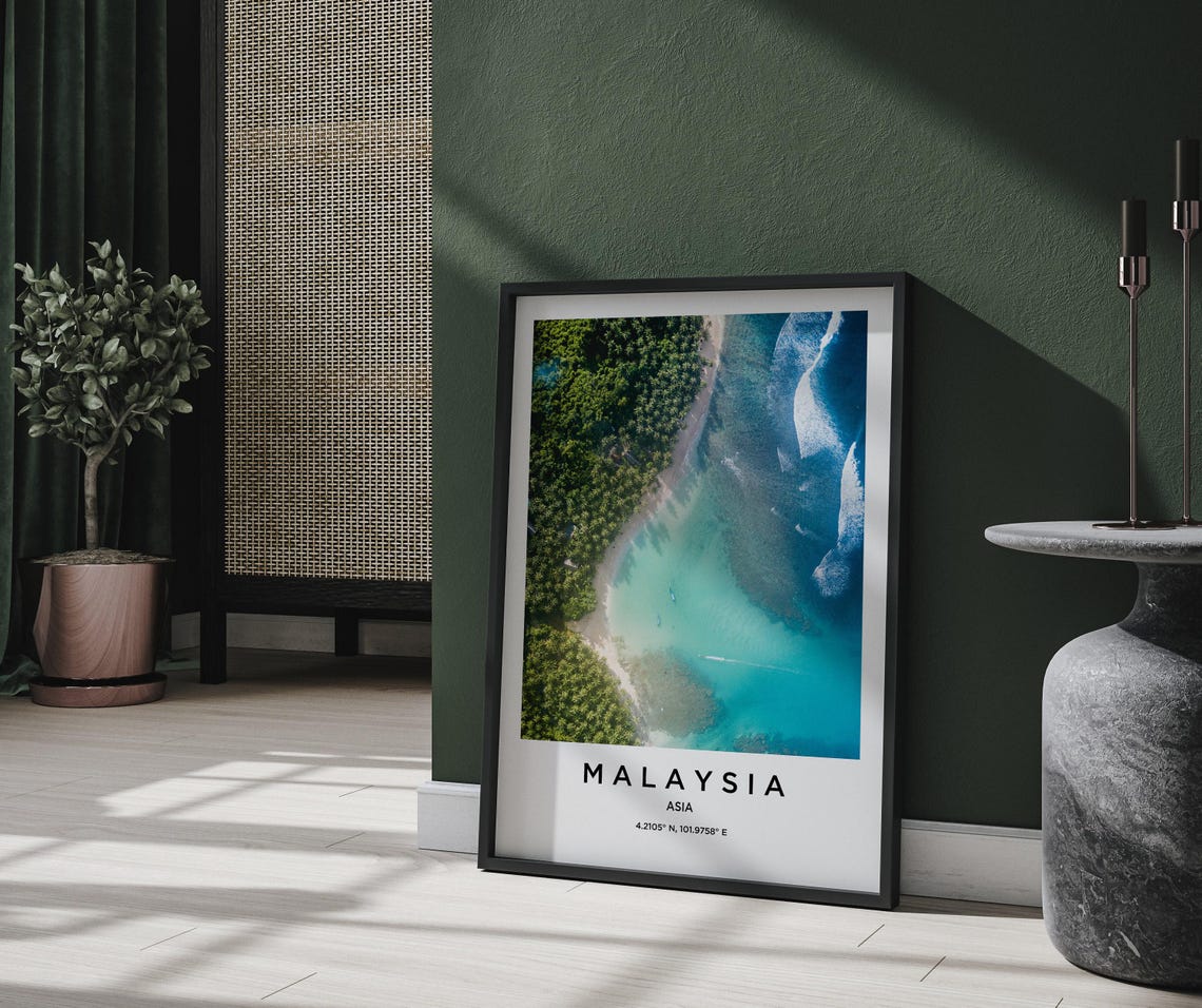 Malaysia Art Malaysia Print Malaysia Poster Malaysia Art Malaysia Photo Malaysia Map Malaysia Painting Malaysia Travel - Image 2