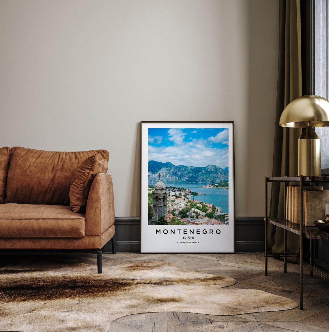 Montenegro Adriatic Coast Old Town Bell Tower View Photo Poster - Image 3