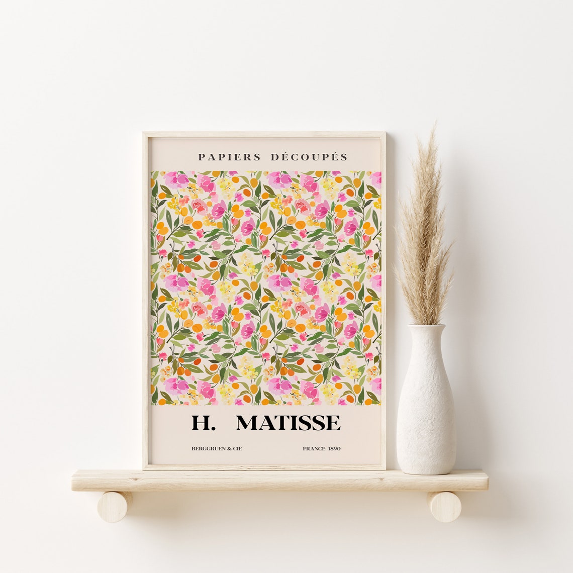 Henri Matisse Papiers Decoupes Floral Pattern Style Art Poster - Image 2