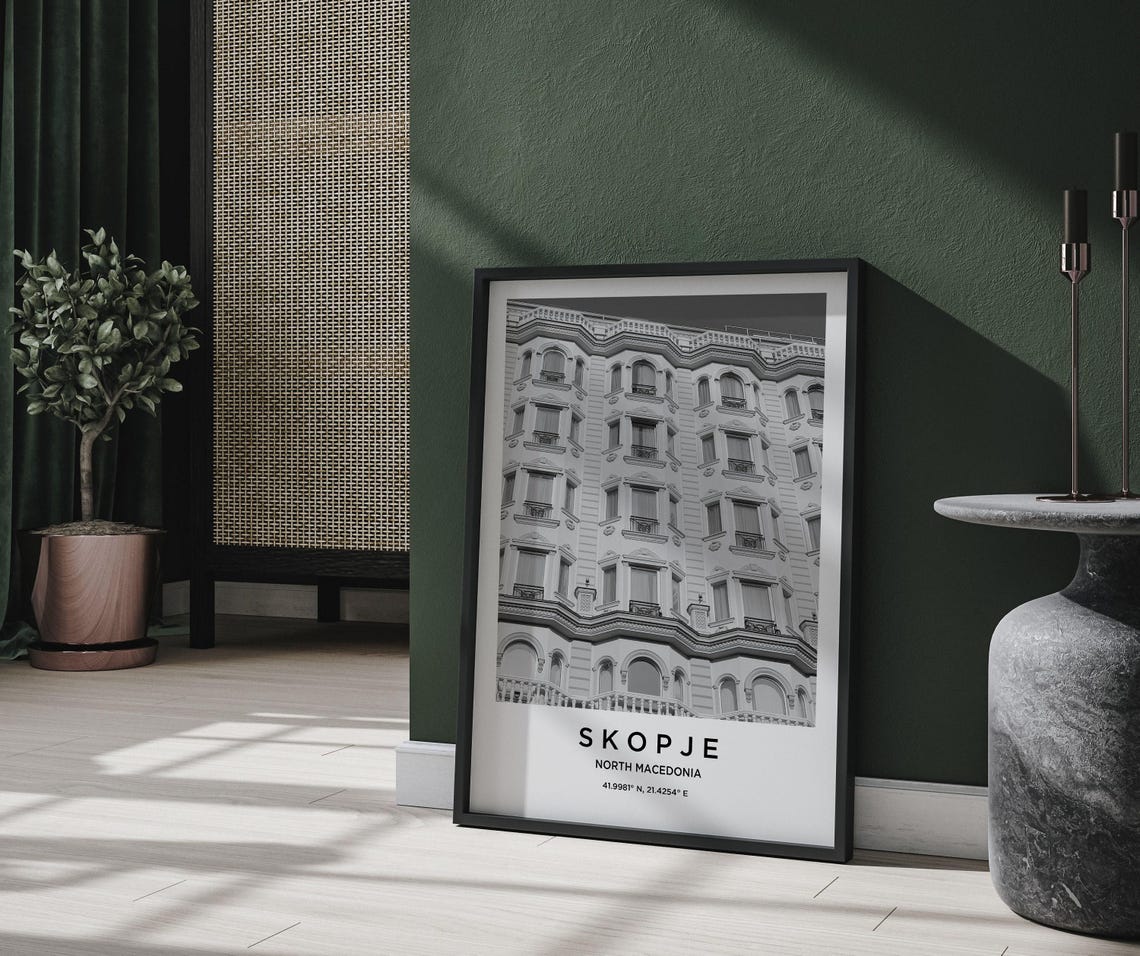 Skopje Travel Poster, Map and Photo - Image 2