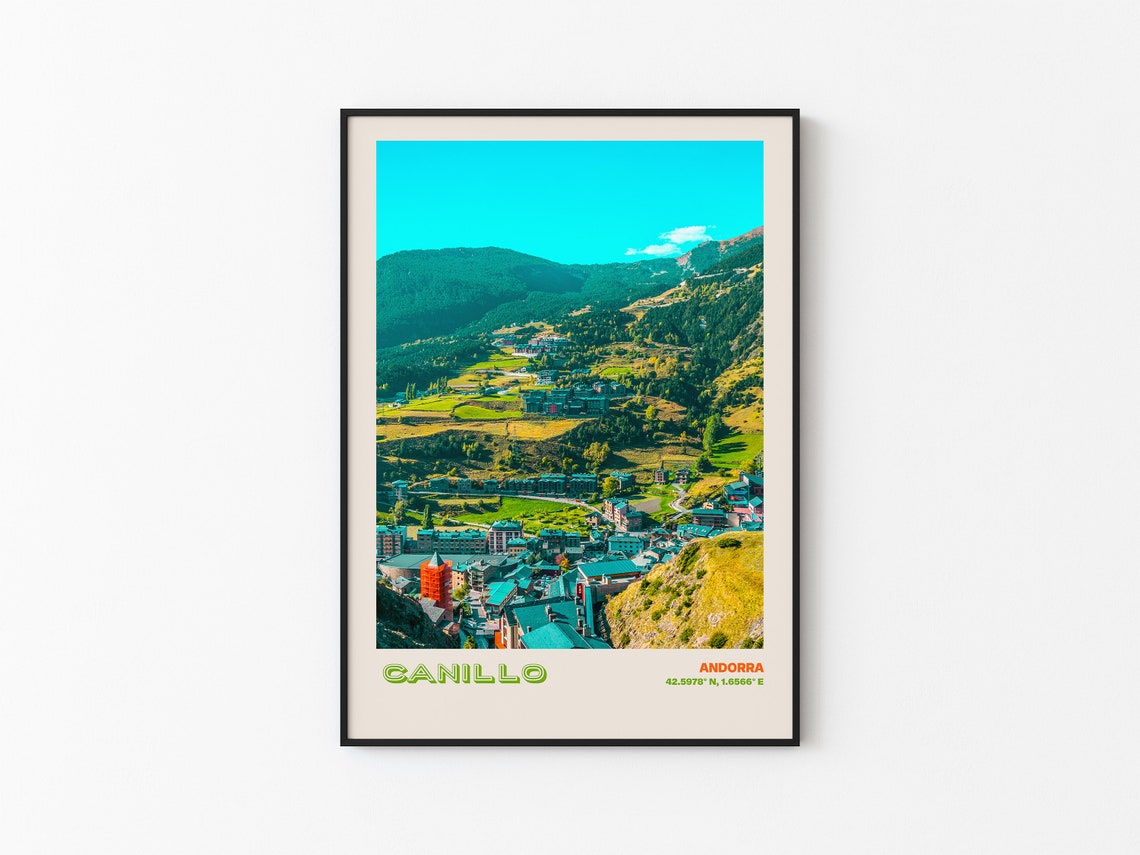 Canillo Andorra Mountain Village Valley Panorama View Poster - Image 3
