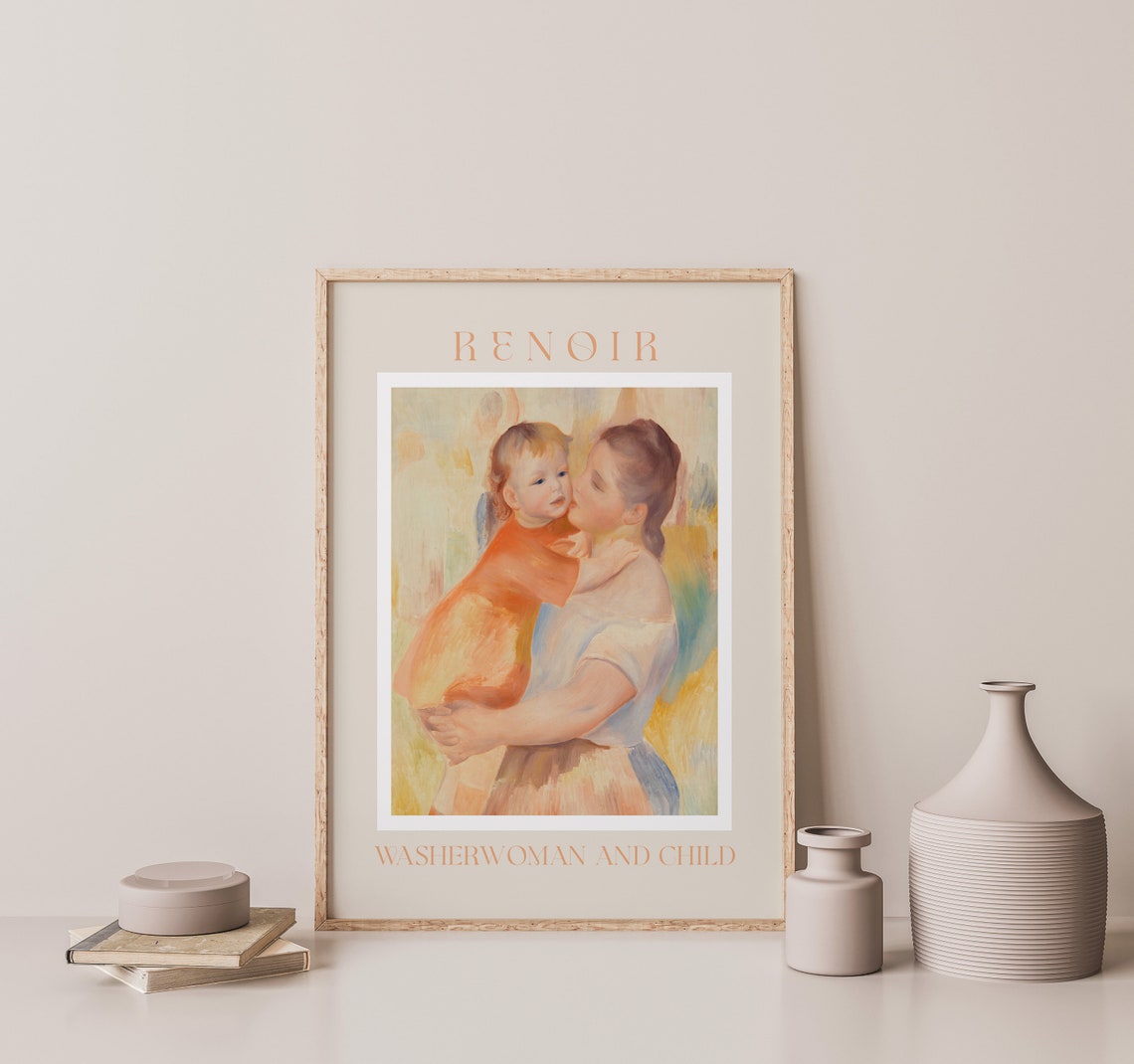 Renoir Poster August Renoir Print Renoir Wall Art Renoir Picture Renoir Monet Print Vintage Renoir Art Renoir Washerwoman And Child - Image 2