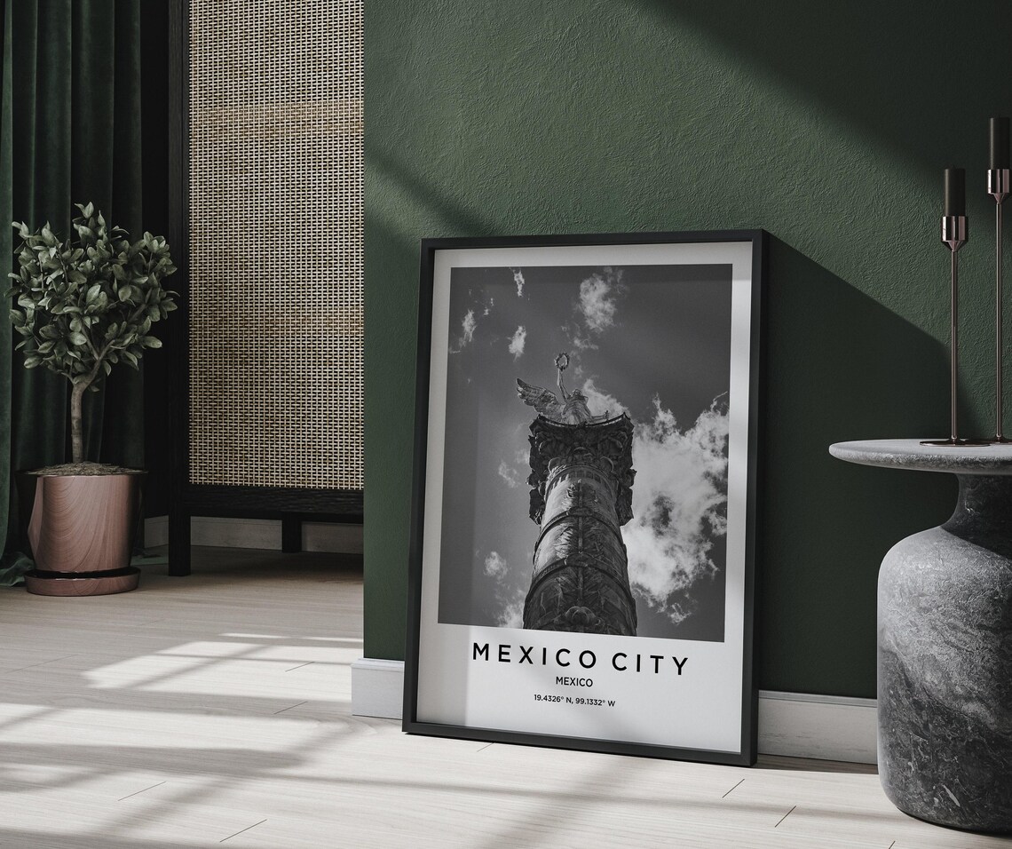 Mexico City Travel Poster, Map Art Print - Image 2