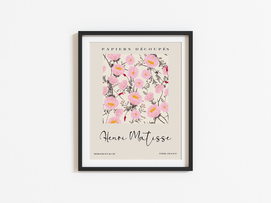 Henri Matisse Papiers Decoupes Pink Blossom Exhibition Art Print - Image 2