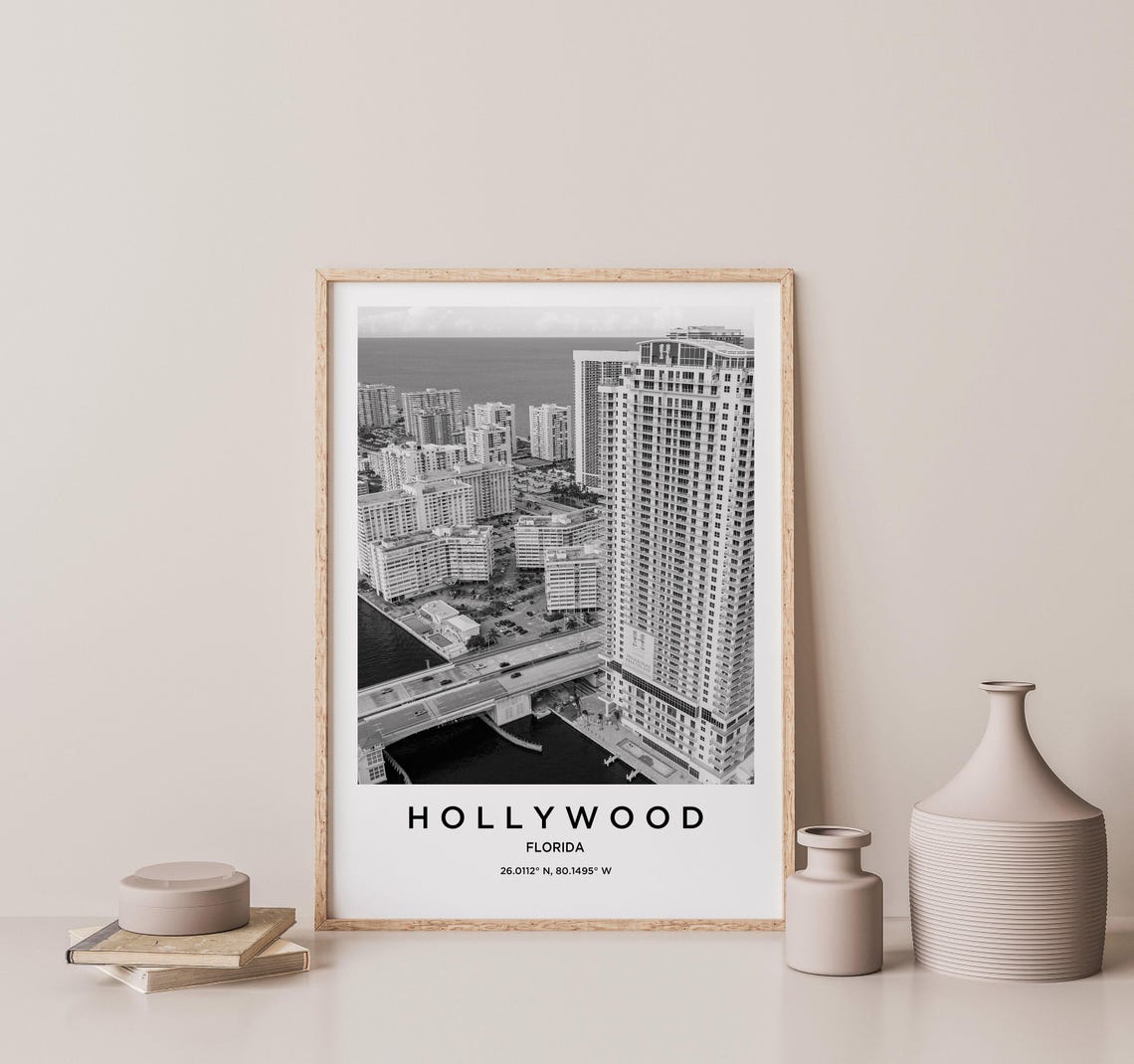 Hollywood Art Hollywood Print Hollywood Poster Hollywood Art Hollywood Photo Hollywood Map Hollywood Painting - Image 2